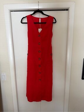 mango red fringe dress MANGO Fringed Jacquard Dress
